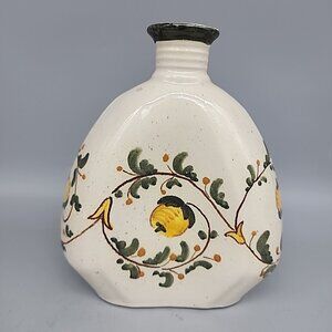 Vintage Ceramiche Artistiche Ceramic Lemon Vase 7" Pottery Stoneware Handpainted